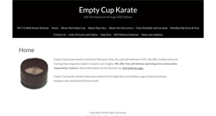 Desktop Screenshot of emptycupkarate.com